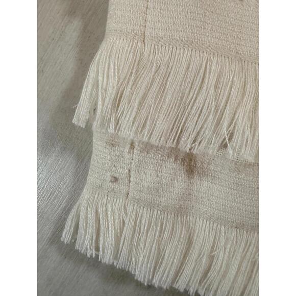 The Limited Fringe Beige Mini Skirt Size 0 - Picture 7 of 16